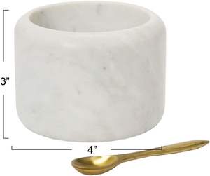 Ustensiles de cuisine en marbre blanc de qualité supérieure Bols à sucre Design attrayant Accessoires de maison et de cuisine Bols à sucre et à sel Cuillère - Product Image 1