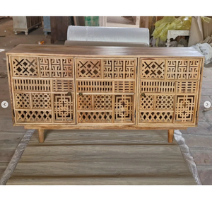 Luxueux traditionnel en bois massif extensible armoire fines sculptures cadre solide maison hôpital école tous les jours salon - Product Image 2