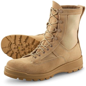 Botas Tácticas de Combate para Desierto Profesionales Personalizadas para Hombre en Cuero Color Caqui con Suela de Goma Impermeable y Cremallera - Product Image 4