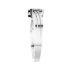 Bague de fiançailles en moissanite taille émeraude 0,5 carat, or massif 14 carats, sertie à griffes, solitaire, bague de mariage pour femme, cadeau, bijoux en gros - Product Image 2