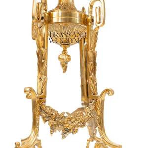 Table d'appoint ronde de luxe avec plateau en marbre blanc et incrustations en porcelaine peintes à la main, base en laiton doré ornée pour la décoration de palais - Product Image 4