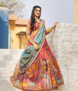 Hermosa Lehenga Impreso Con Blusa Cosida Y Dupatta Por Mayorista Fabzone - Product Image 5