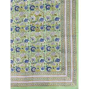 Hand Block Printed 100% Cotton King Size Double Bedsheet with Pillow Covers 3-Piece <b>Set</b> Floral Pattern <b>Comforter</b> for Home Use - Product Image 2