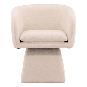 Fauteuil de salon moderne rembourré, fauteuil d'appoint à siège unique, tissu crème, meubles pour salle à manger ou salon - Product Image 1