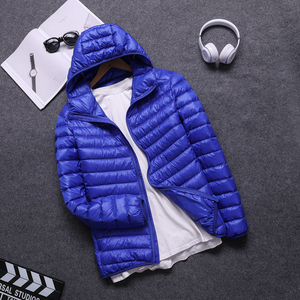 Blouson matelassé léger à capuche pour homme, neuf, personnalisé, avec logo frontal et motif lettres en toile, haute qualité - Product Image 6