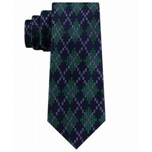 Corbata de Seda con Diseño Argyle Clásico para Hombre, Tommy Hilfiger, Color Verde, Talla Única - Product Image 1