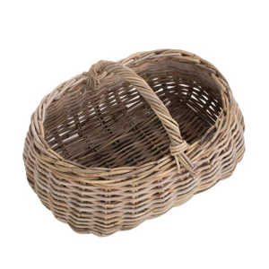 Cesta de compras de ratán gris Cesta de mercado elegante para un transporte conveniente - Product Image 4