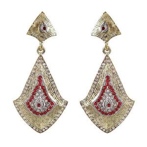 Kriaa 1302113 <b>Fine</b> <b>Cuff</b> <b>Earrings</b> Austrian Stone Gold Plated Dangler <b>Earrings</b> - Product Image 1