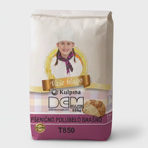 DEM T850 Semi Dark Wheat <b>Flour</b> 25kg Bag Bread Bulk Supply 12 Months Shelf Life Insoles Origin - Product Image 1