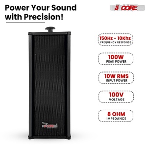 Altavoces de Exterior de 5 Núcleos, Estéreo, de Pared, 100W Pico, Sistema de Audio Pasivo para el Hogar - Product Image 4