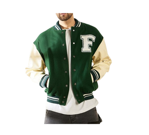 Offre Spéciale veste universitaire en laine d'hiver lourde veste de baseball à capuche avec logo personnalisé manches en cuir brodées caractéristiques classiques - Product Image 1