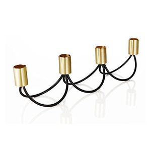 Candelabros cónicos de oro Vintage hechos a mano, tarro de mármol único con soporte de mesa de hierro y Metal, candelabro decorativo para el hogar - Product Image 6