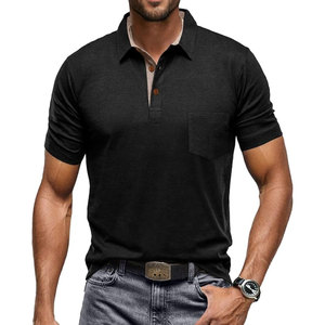 Camiseta de Manga Corta para Hombre, de Alta Calidad, con Logotipo Personalizado, Cierre Frontal, Impresión por Transferencia de Calor, Estilo Casual, de Poliéster/Algodón y Felpa - Product Image 2