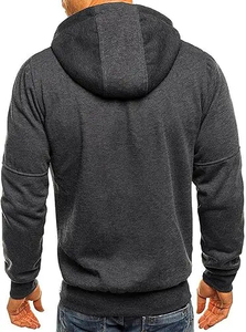 Sweat à capuche zippé personnalisé 450 g/m² pour homme, brodé, vierge, entièrement zippé, en polaire, coupe oversize, épais, chaud et respirant pour l'hiver - Product Image 3