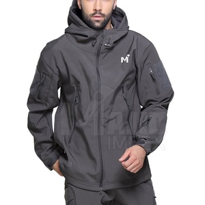 Chaqueta táctica de camuflaje con capucha para hombre, chaqueta impermeable de gran tamaño para exteriores, venta al por mayor - Product Image 4