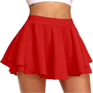 Falda Deportiva para Mujer, Informal, de Bajo Precio, Alta Elasticidad, Falda de Tenis Natural, Absorbe la Humedad, Elástica en 4 Direcciones, 100% Poliéster - Product Image 4