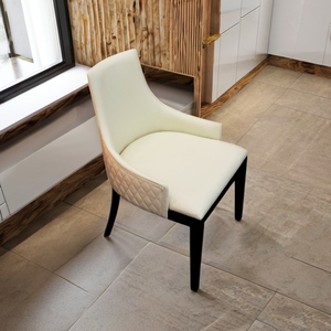 Morgan 1 Modern Ergonomic Upholstered Wood Dining Chair with <b>Backrest</b> for Home Office Hotel Apartment Villa Home Furniture - Product Image 5