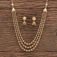 Ensemble de colliers longs plaqués or antique uni 216808 avec bijoux arabes Look in fashion jewelry