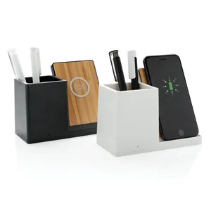 Caricatore Wireless 10W Ontario con Portapenne Sostenibile - Gadget - Product Image 3