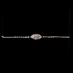 Trendy 0,49 Ct Marquise Lab Grown Diamond Bracelet 14K Rose Gold VVS VS EF Clarity 7 pulgadas Cadena minimalista Joyería fina Mujer - Product Image 2