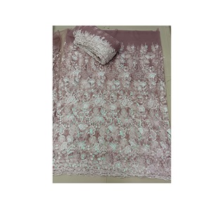 ผ้าตาข่ายปักคอลเลกชั่นใหม่วัสดุชุดเดรสจากผู้ผลิตอินเดีย - Product Image 1