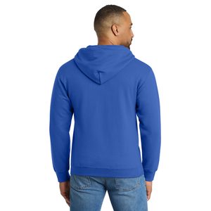 Sudadera con capucha y cremallera completa para hombre al por mayor, chaqueta polar de algodón suave, sudadera azul Lisa para uso en otoño e invierno - Product Image 5