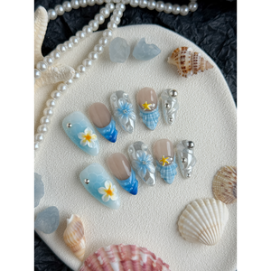 Autocollants pour ongles Starfish Bay Press on Nail Art, élégants, pour femmes et hommes - Product Image 1