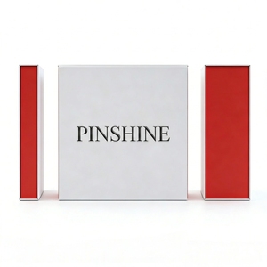 Caja de Regalo Plegable Magnética de Cartón Grueso Blanco y <span class=keywords><strong>Rojo</strong></span>, Personalizable con Adhesivos, para Cosméticos, Venta al por Mayor - Product Image 1