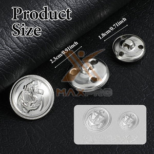 กระดุมเหล็กสำหรับชุดพิธีการอเนกประสงค์ MOQ ต่ำ ดีไซน์โดดเด่น กระดุมเหล็กสำหรับชุดพิธีการ - Product Image 6