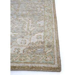 พรมขนสัตว์ถักมือสีเทาและสีดำลายเหรียญตรา สำหรับห้องโถง พรมปูพื้นแบบทอเรียบ ขนาดห้อง 9x12 นิ้ว - พรมจาอีปุร์ ZA - Product Image 4