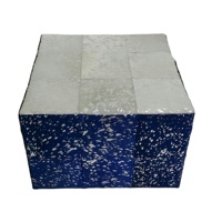 Pouf en cuir véritable - Design durable et personnalisable multicolore pour la décoration de sièges de mariage et de la maison/bureau
