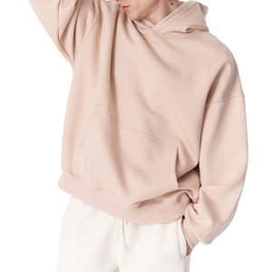 OEM Design pour hommes pulls à capuche lourds en coton mélangé Basics Logo personnalisé hiver pull vierge surdimensionné à capuche Basics - Product Image 2