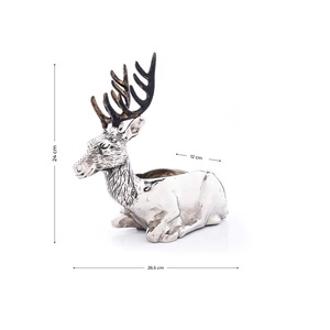 Cuenco de ciervo de plata de aluminio a precio de fábrica con acabado de níquel para bodas y fiestas, frutos secos decorativos, cuenco para servir frutas y dulces - Product Image 2