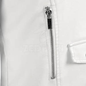 Chaqueta de Motociclista Unisex de Moda de Invierno para Mujer, Transpirable, de Cuero Genuino, Personalizada, Talla Grande, Diseño Sólido, Tejida - Product Image 5