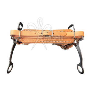 Hackamore para Caballo de Acero Inoxidable Transpirable con Correas Ajustables para Todos los Tamaños, Entrenamiento de Alta Resistencia - Product Image 1