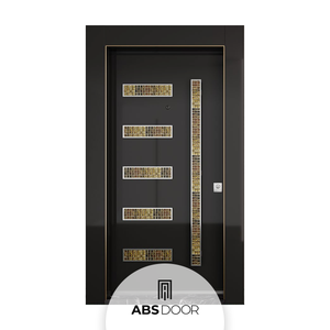 Puertas de Entrada de Acero Inoxidable ABSDOOR GUEARDEX, Diseño Posmoderno, Aislamiento Térmico, Directo de Fábrica para Apartamentos/Villas/Hoteles, Turquía - Product Image 1