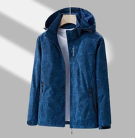 Veste de sport camouflage pour femme, tendance automne, fine, respirante, coupe-vent, imperméable, doublure en laine, pour l'extérieur