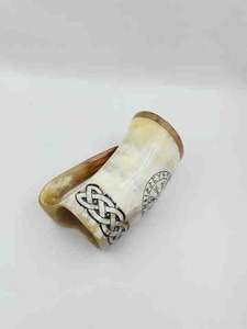 Vasos de cuerno para beber de estilo religioso Vikingo, taza pulida Natural para amantes y accesorios de vikingos reales - Product Image 5