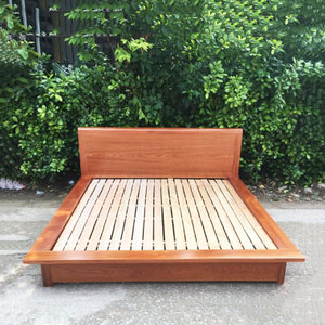 <b>Queen</b> and King-<b>Size</b> Modern Traditional <b>Bed</b> Frame Soft <b>Bed</b> with Mahogany Wood and Oak Plywood for Home Furniture - Product Image 1