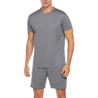 Ensemble de vêtements de sport pour hommes, chemises et shorts en tricot uni, séchage rapide, respirant, durable, vêtements de sport d'été, logo personnalisé, service OEM