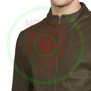 Chaquetas de Cuero Ajustadas de Moda para Hombre, Chaquetas de Cuero Genuino para Exteriores, Chaqueta de Cuero para Hombre con Logotipo Personalizado - Product Image 6