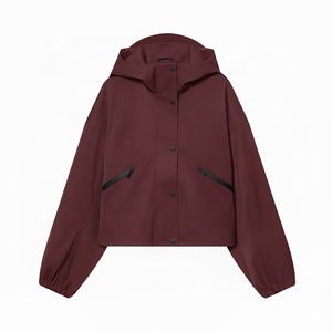 Transpirable 2025 nuevo estilo de invierno chaqueta universitaria delgada de longitud Regular para mujer cálida con capucha de nailon de punto fino - Product Image 1