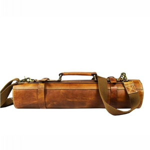 Sac de rangement pour couteaux en cuir durable cousu à la main avec des options personnalisables Étui organisateur de haute qualité pour les outils de cuisine - Product Image 1