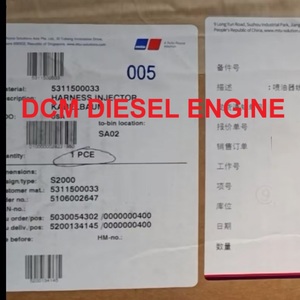 Peças sobressalentes originais Detroit Diesel MTU 16V2000 motor diesel Arnês do Injetor MTU 5311500033 - Product Image 6