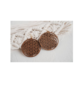 Pendientes de madera hechos a mano, accesorios de diseño para mujer, pendientes de aro de madera, pendientes de joyería con gancho hueco - Product Image 4