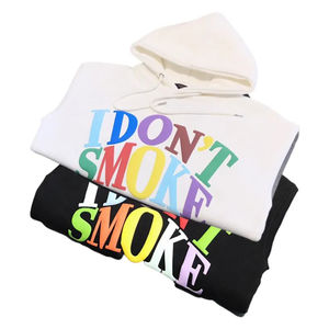 Sudaderas con capucha de algodón de gran tamaño para hombres y mujeres con hombros caídos de felpa francesa de lana en blanco con logotipo personalizado - Product Image 6