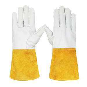Gants de soudage en cuir de vachette fendu en peau de chèvre de haute qualité anti-coupure durables et flexibles pour la couture et le travail TIG - Product Image 1