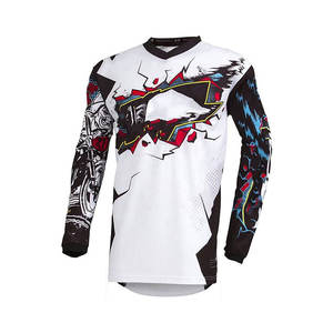 Jersey de Motocross Enduro de Corte Atlético Flexible, Ajuste Cómodo para Toda Temporada, Jersey de Motocross con Logotipo Personalizado Estampado - Product Image 1