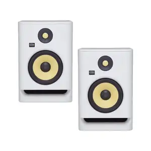 KRK Speaker RP5 Rokit 5 G4 Professional Bi-Amp Powered Studio Monitors, White Noise - PAIR