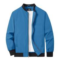 Vestes bomber décontractées unisexes, grandes tailles, légères, coupe-vent, en tissu 100 % polyester enduit, fermeture éclair intégrale, vêtements de sport, vêtements d'extérieur